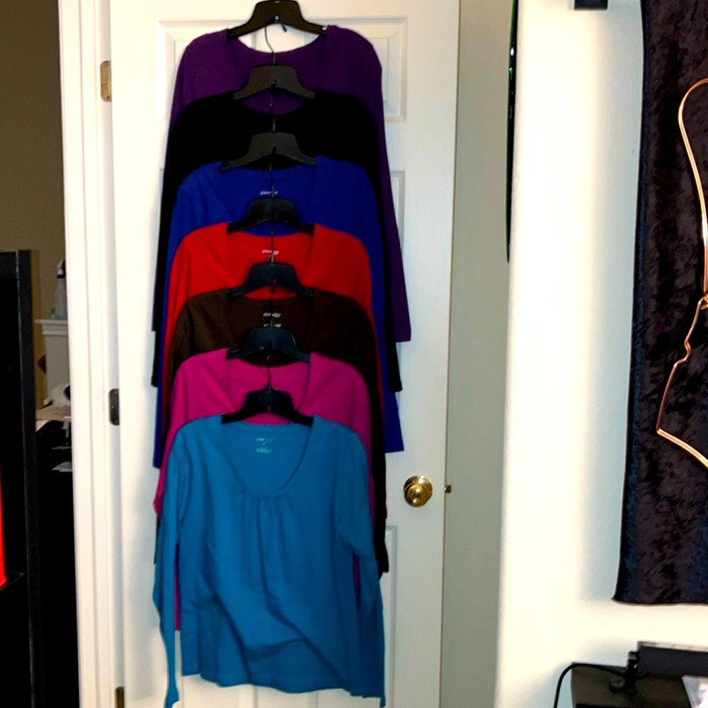 St. John's Bay Women's Long Sleeve Tops - Assorted Colors - Size Medium